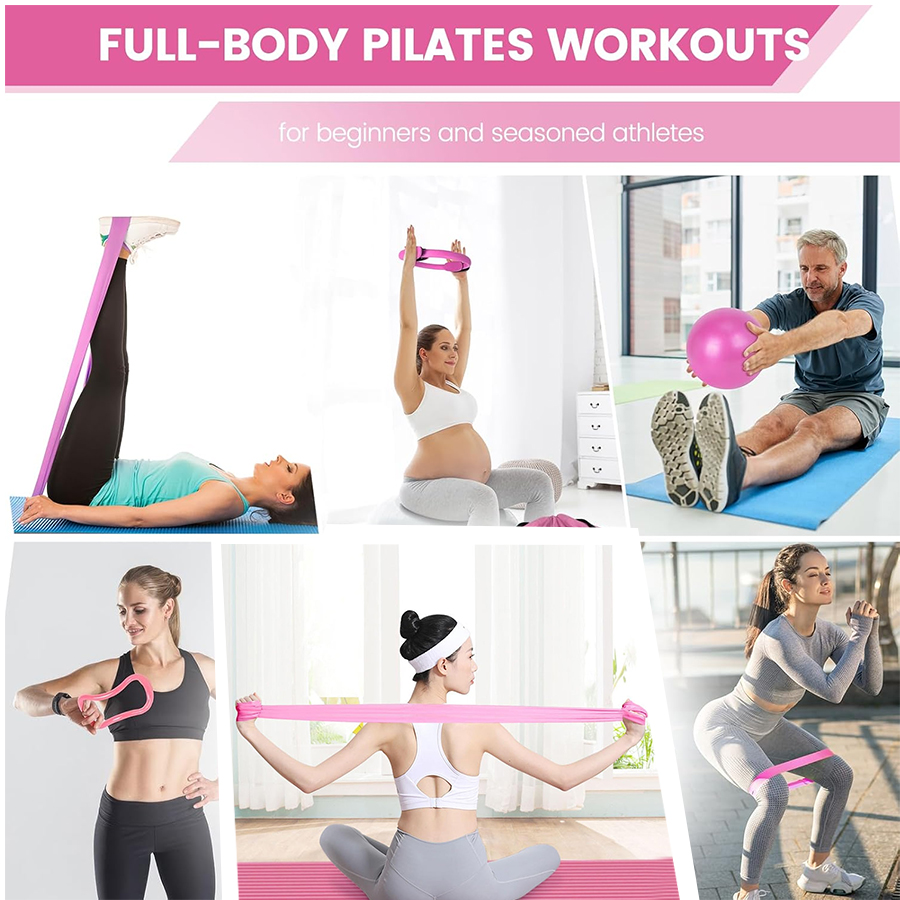 맞춤형 로고 여성용 필라테스 필수품 5종 세트 홈 장비 - Pilates Yoga For Weight Loss 리뷰 및 가격